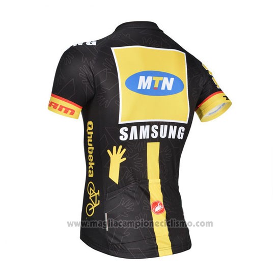 2014 Abbigliamento Ciclismo Mtn Nero e Giallo Manica Corta e Salopette
